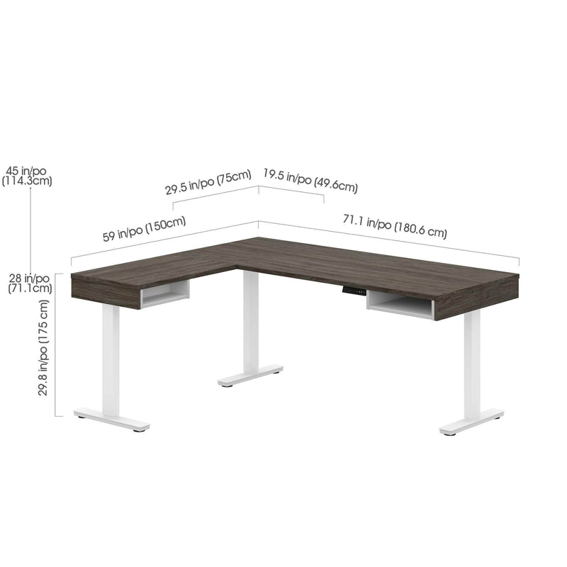 Modubox Desk Pro-Vega L-Shaped Standing Desk - Available in 2 Colours