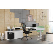 Modubox Desk Pro-Vega L-Shaped Standing Desk with Credenza - Available in 2 Colours