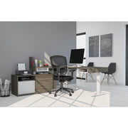 Modubox Desk Pro-Vega L-Shaped Standing Desk with Credenza - Available in 2 Colours