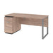 Modubox Desk Rustic Brown & Graphite Aquarius Desk with Single Pedestal - Available in 4 Colours