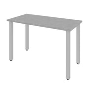 Modubox Desk Silver Grey Universel 24“ x 48“ Table Desk with Square Metal Legs - Available in 10 Colours