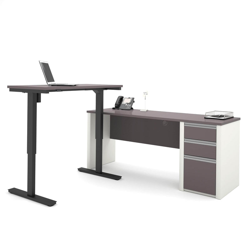 Modubox Desk Slate & Sandstone Connexion 2-Piece Set Including a Standing Desk and a Desk - Available in 3 Colours