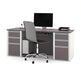 Modubox Desk Slate & Sandstone Connexion Executive Desk - Available in 3 Colours