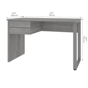 Modubox Desk Solay 48"W Reversible Small Table Desk With U-Shaped Metal Leg - Available in 2 Colours