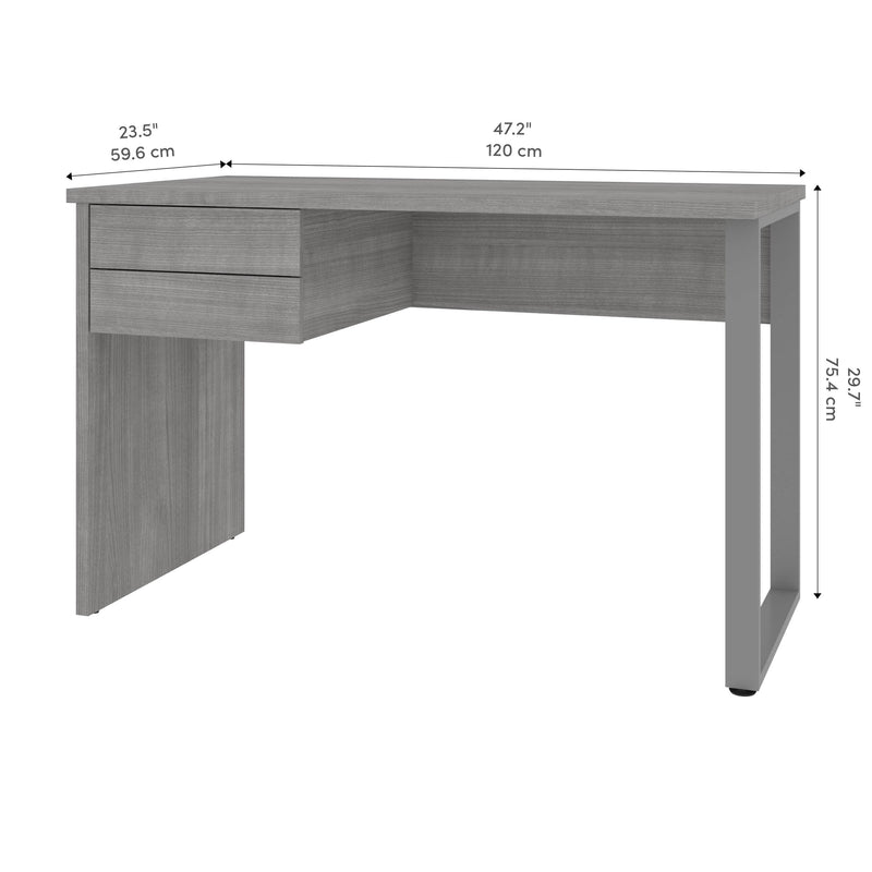 Modubox Desk Solay 48"W Reversible Small Table Desk With U-Shaped Metal Leg - Available in 2 Colours