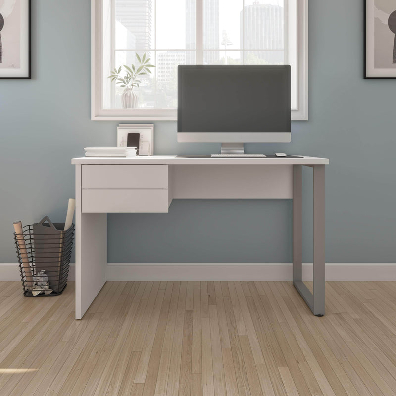 Modubox Desk Solay 48"W Reversible Small Table Desk With U-Shaped Metal Leg - Available in 2 Colours