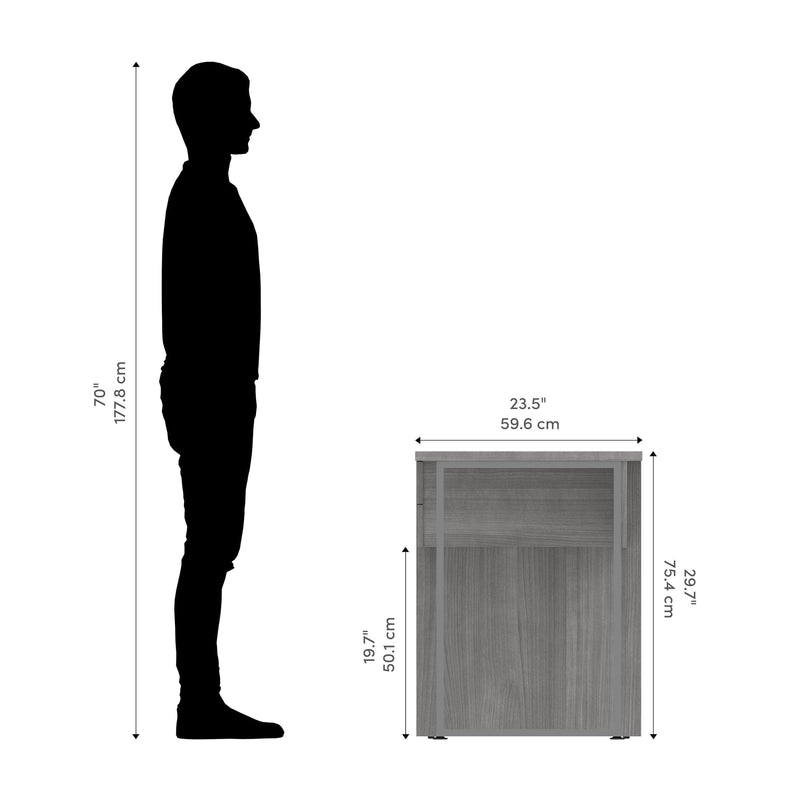 Modubox Desk Solay 48"W Reversible Small Table Desk With U-Shaped Metal Leg - Available in 2 Colours