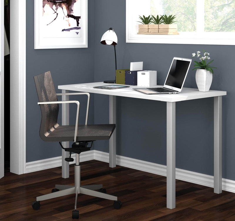 Modubox Desk Universel 24“ x 48“ Table Desk with Square Metal Legs - Available in 10 Colours