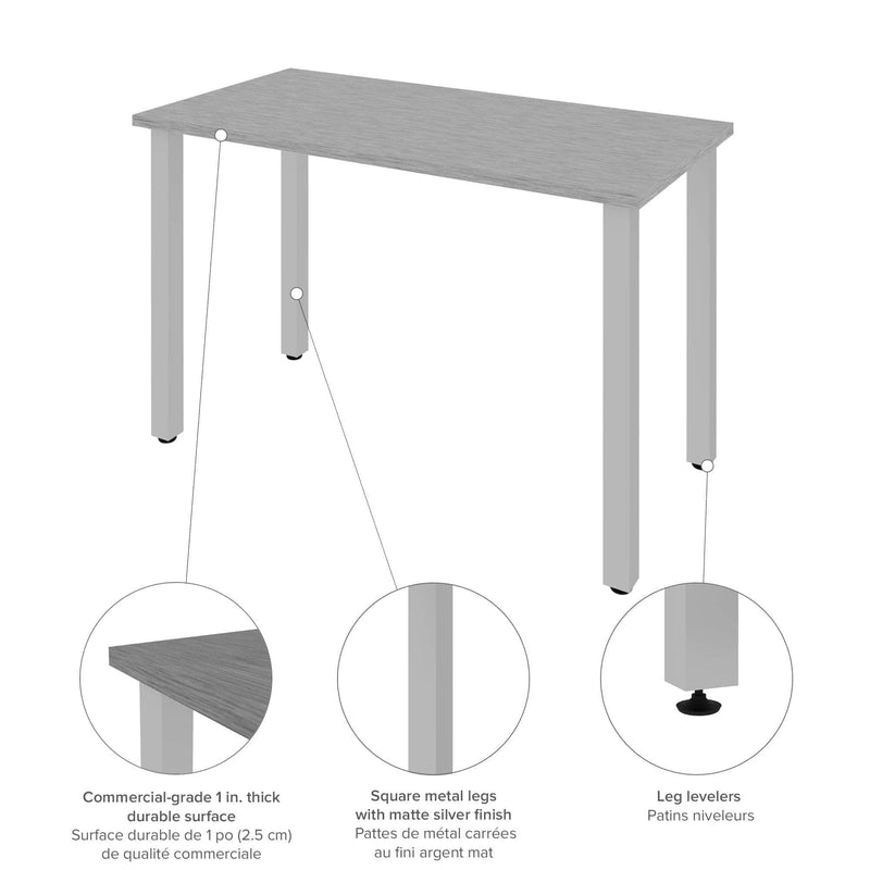 Modubox Desk Universel 24“ x 48“ Table Desk with Square Metal Legs - Available in 10 Colours