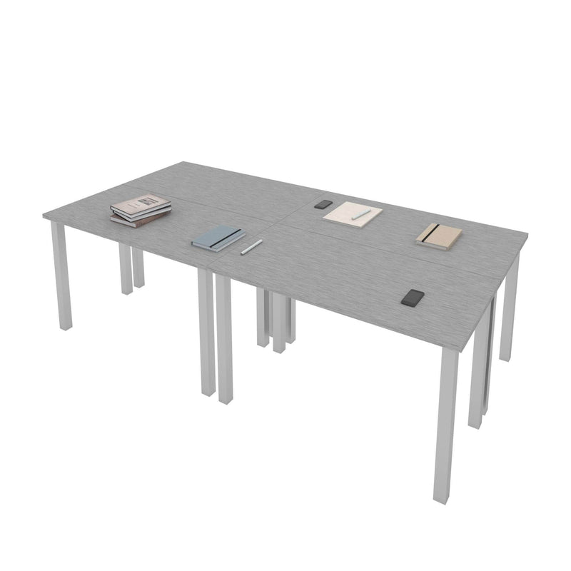 Modubox Desk Universel 4-Piece Set Including 4 24″ × 48″ Table Desks with Square Metal Legs - Available in 3 Colours