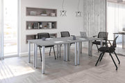 Modubox Desk Universel 4-Piece Set Including 4 24″ × 48″ Table Desks with Square Metal Legs - Available in 3 Colours
