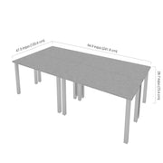Modubox Desk Universel 4-Piece Set Including 4 24″ × 48″ Table Desks with Square Metal Legs - Available in 3 Colours