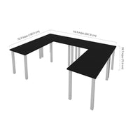Modubox Desk Universel 4-Piece Set Including 4 24″ × 48″ Table Desks with Square Metal Legs - Available in 3 Colours