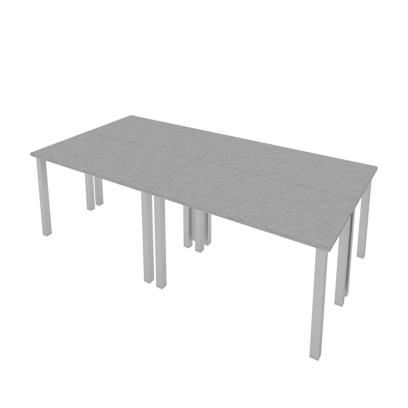 Modubox Desk Universel 4-Piece Set Including 4 24″ × 48″ Table Desks with Square Metal Legs - Available in 3 Colours