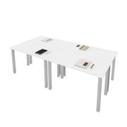 Modubox Desk Universel 4-Piece Set Including 4 24″ × 48″ Table Desks with Square Metal Legs - Available in 3 Colours