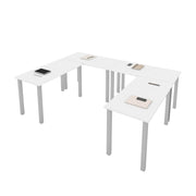 Modubox Desk Universel 4-Piece Set Including 4 24″ × 48″ Table Desks with Square Metal Legs - Available in 3 Colours