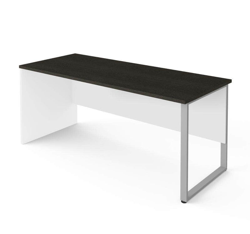 Modubox Desk White & Deep Grey Pro-Concept Plus Table Desk with Rectangular Metal Leg - Available in 2 Colours