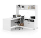 Modubox Desk White Pro-Linea L-Shaped Desk with Hutch - Available in 2 Colours
