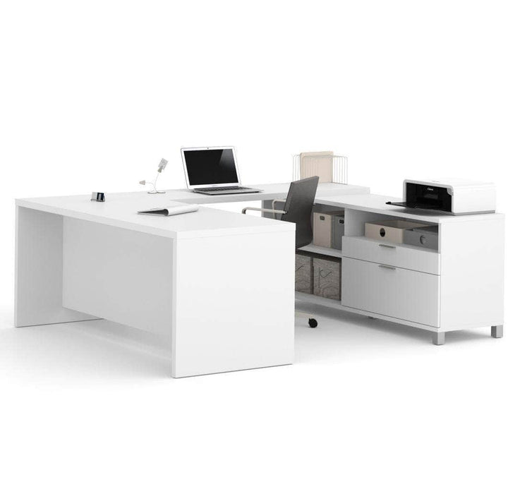 Modubox Desk White Pro-Linea U-Shaped Desk - Available in 3 Colours