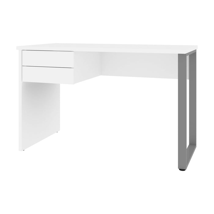 Modubox Desk White Solay 48"W Reversible Small Table Desk With U-Shaped Metal Leg - Available in 2 Colours