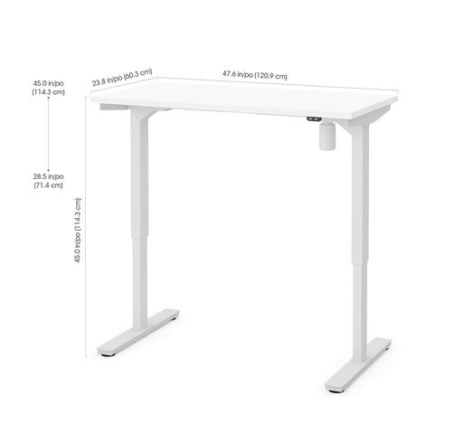 Modubox Desk White Universel 24“ x 48“ Electric Standing Desk - White
