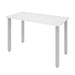 Modubox Desk White Universel 24“ x 48“ Table Desk with Square Metal Legs - Available in 10 Colours