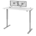 Modubox Desk White Upstand 30” x 60” Standing Desk with Dual Monitor Arm - Available in 4 Colours