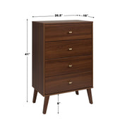 Modubox Drawer Chest Milo Mid Century Modern 4-drawer Chest - Available in 4 Colours