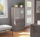 Modubox File Cabinet Bark Grey i3 Plus Lateral File Cabinet with Frosted Glass Doors Hutch - Available in 3 Colours