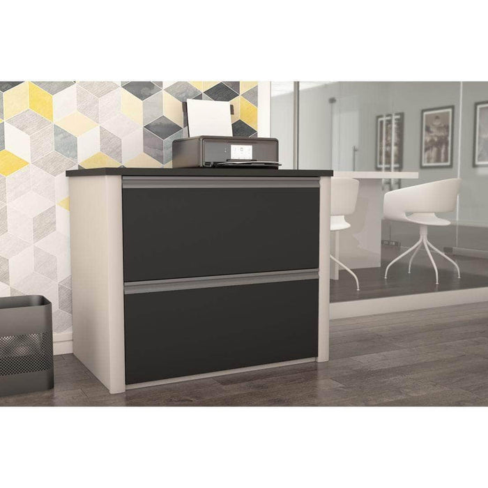 Modubox File Cabinet Slate & Sandstone Connexion 30” Lateral File Cabinet - Available in 3 Colours