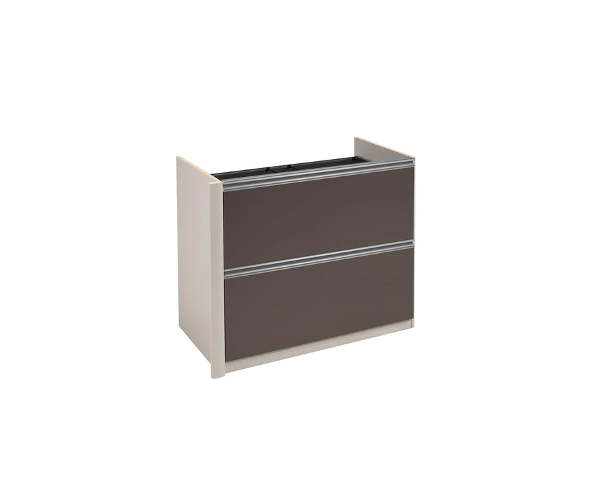 Modubox File Cabinet Slate & Sandstone Connexion Add-On Lateral File Cabinet - Available in 3 Colours