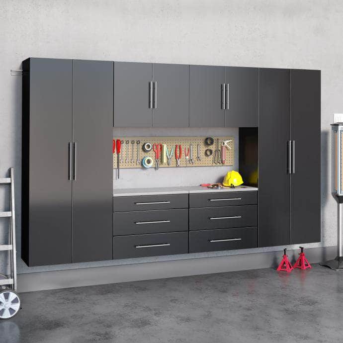 Modubox HangUps Home Storage Collection Black HangUps 120 inch Storage Cabinet 6 Piece Set I - Available in 3 Colours
