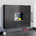 Modubox HangUps Home Storage Collection Black HangUps 90 inch Storage Cabinet 4 Piece Set G - Available in 3 Colours