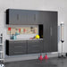 Modubox HangUps Home Storage Collection Black HangUps 90 inch Storage Cabinet 5 Piece Set H - Available in 3 Colours