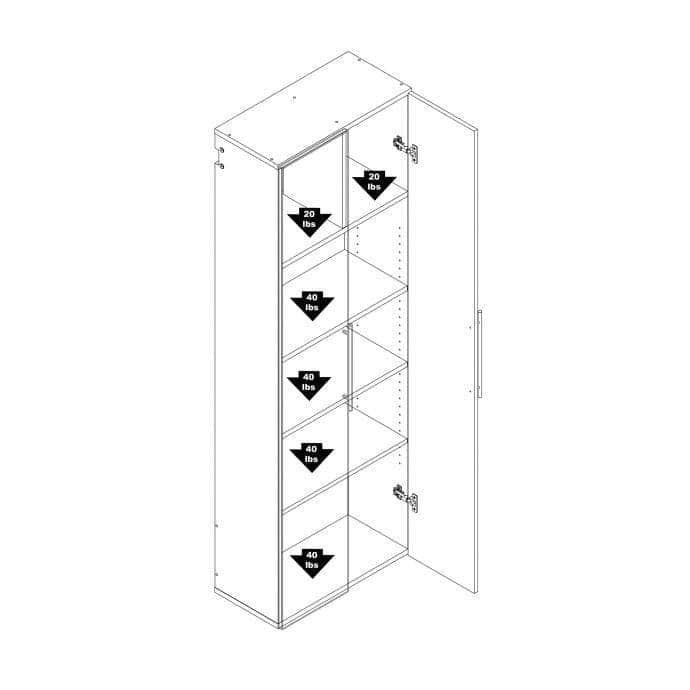 Modubox HangUps Home Storage Collection HangUps 24 inch Large Storage Cabinet - Available in 3 Colours