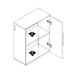 Modubox HangUps Home Storage Collection HangUps 24 inch Upper Storage Cabinet - Available in 3 Colours