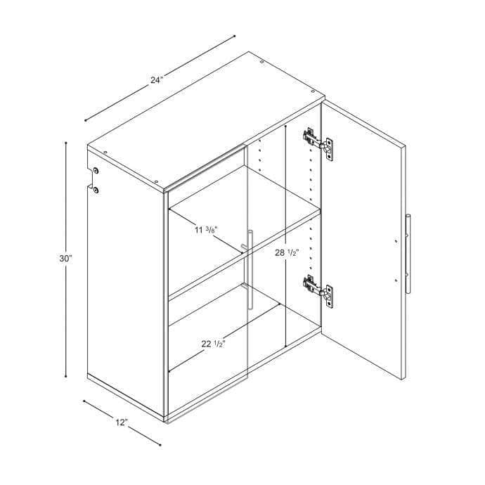 Modubox HangUps Home Storage Collection HangUps 24 inch Upper Storage Cabinet - Available in 3 Colours
