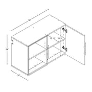Modubox HangUps Home Storage Collection HangUps 36 inch Upper Storage Cabinet - Available in 3 Colours