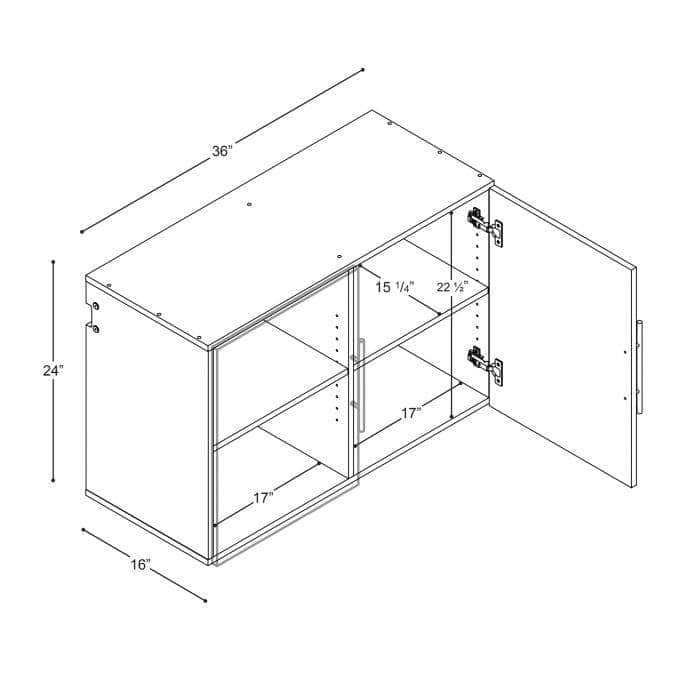 Modubox HangUps Home Storage Collection HangUps 36 inch Upper Storage Cabinet - Available in 3 Colours
