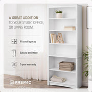 Modubox Home Office 6 Shelf Bookcase - Available in 2 Colours