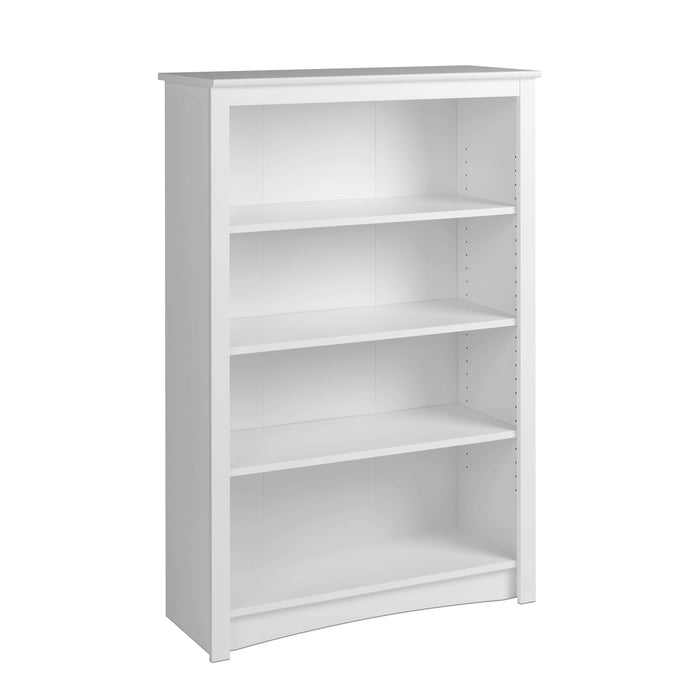Modubox Home Office White Four Shelf Bookcase - Available in 2 Colours