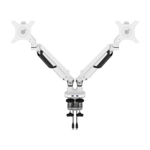 Modubox Monitor Arm Universel Dual Monitor Arm for 32-inch Monitors in White
