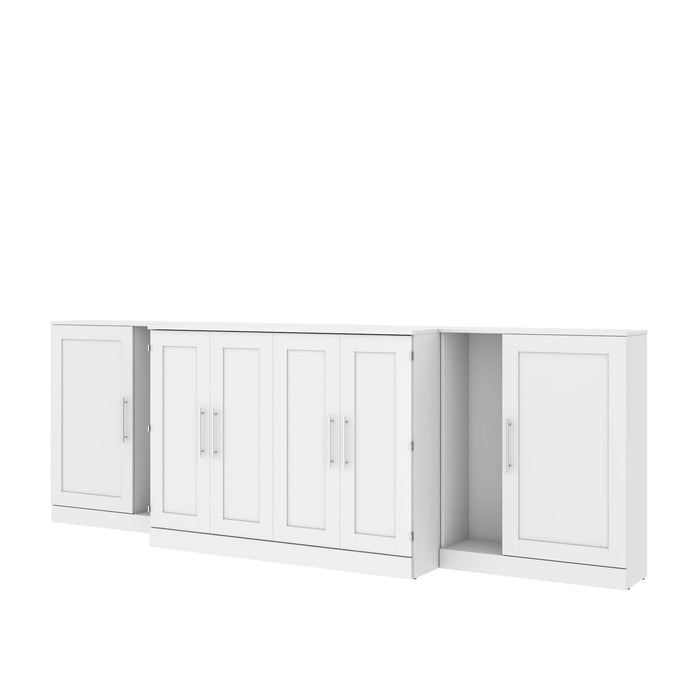 Modubox Murphy Cabinet Bed Pur Full Murphy Cabinet Bed with Mattress and 2 36″ Storage Units - Available in 3 Colours