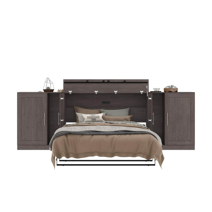 Modubox Murphy Cabinet Bed Pur Queen Murphy Cabinet Bed with Mattress and 2 36″ Storage Units - Available in 3 Colours