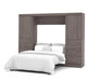 Modubox Murphy Wall Bed Bark Grey Nebula Full Murphy Wall Bed and 2 Storage Units with Drawers (109W) - Available in 3 Colours