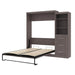 Modubox Murphy Wall Bed Bark Grey Pur Queen Murphy Wall Bed and Storage Unit with Drawers (90W) - Available in 3 Colours