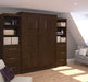 Modubox Murphy Wall Bed Chocolate Pur 115" Queen Size Murphy Wall Bed with 2 Storage Units - Available in 3 Colours