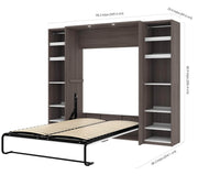 Modubox Murphy Wall Bed Cielo Full Murphy Wall Bed with 2 Storage Cabinets (98W) - Available in 2 Colours