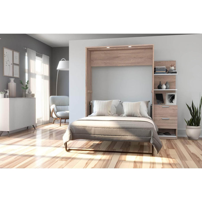 Modubox Murphy Wall Bed Cielo Full Murphy Wall Bed with Storage Cabinet (79W) - Available in 2 Colours