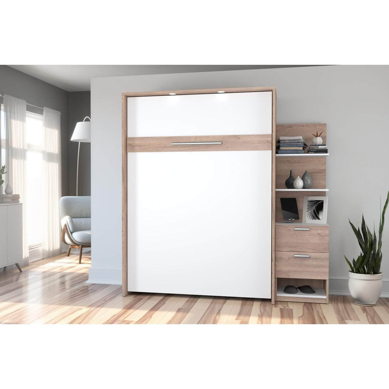 Modubox Murphy Wall Bed Cielo Full Murphy Wall Bed with Storage Cabinet (79W) - Available in 2 Colours